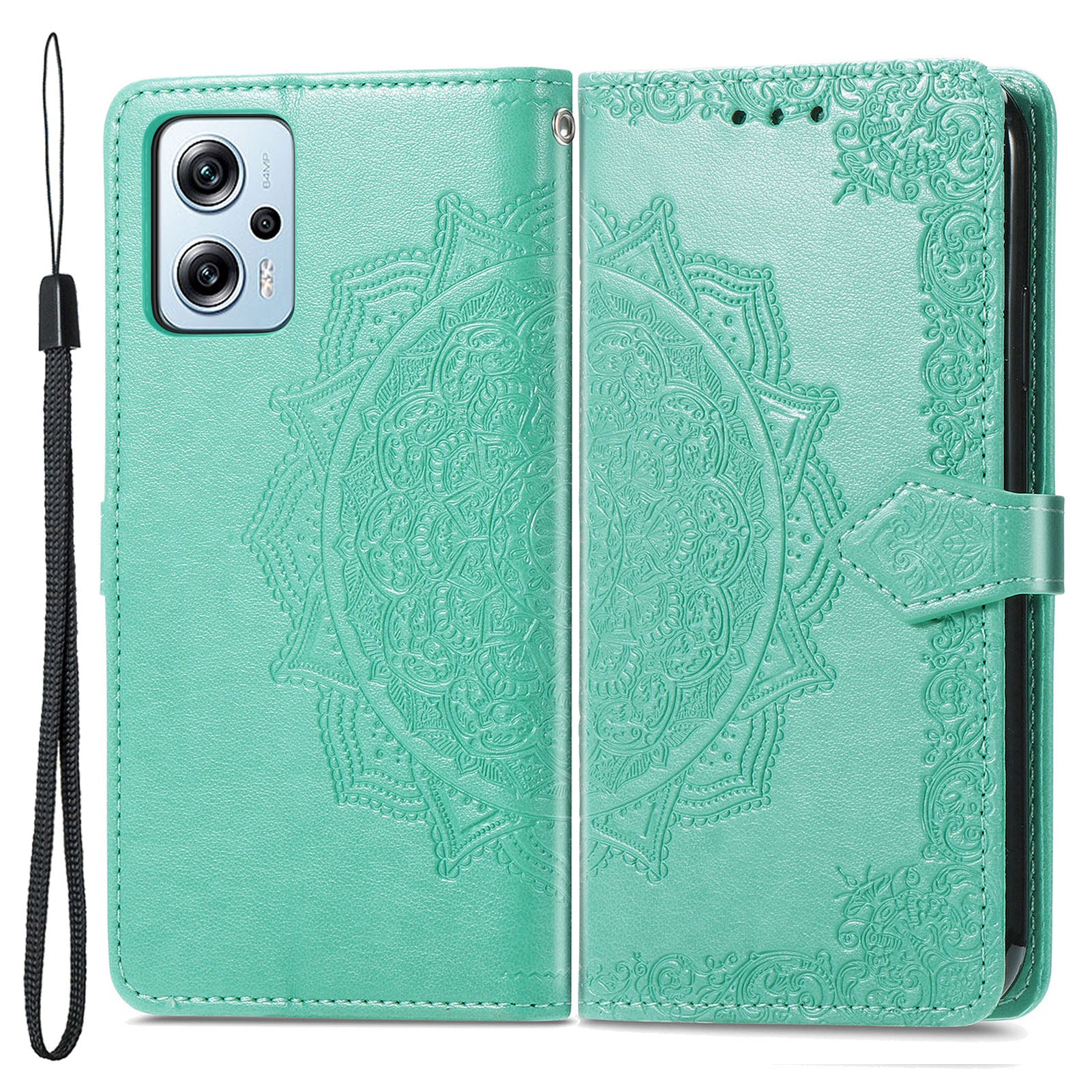 For Xiaomi Redmi Note 11T Pro 5G Note 11T Pro 5G Note 12T Pro 5G Poco X4 GT 5G Redmi K50i 5G PU Leather Phone Case Embossed Mandala Pattern Wallet Stand Magnetic Protective Cover with Strap For Xiaomi Redmi Note 11T Pro 5G Note 11T Pro 5G Note 12T Pro 5G Poco X4 GT 5G Redmi K50i 5G PU Leather Phone Case Embossed Mandala Pattern Wallet Stand Magnetic Protective Cover with Strap